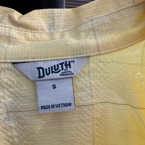 Duluth Trading Co Yellow Plaid Women's Blouse